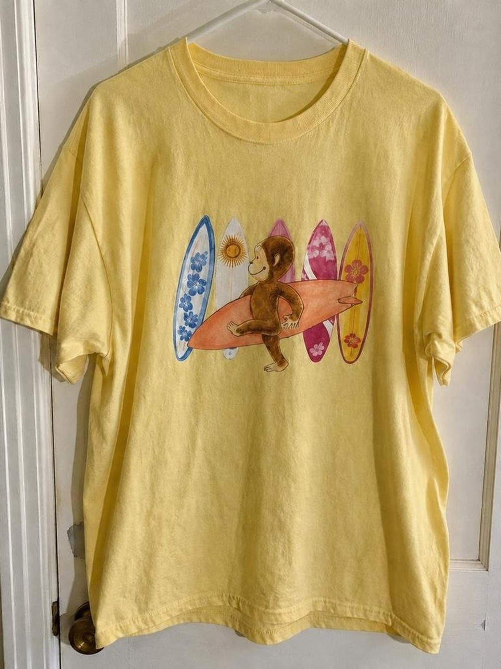 Gildan Yellow Curious j Graphic Tee